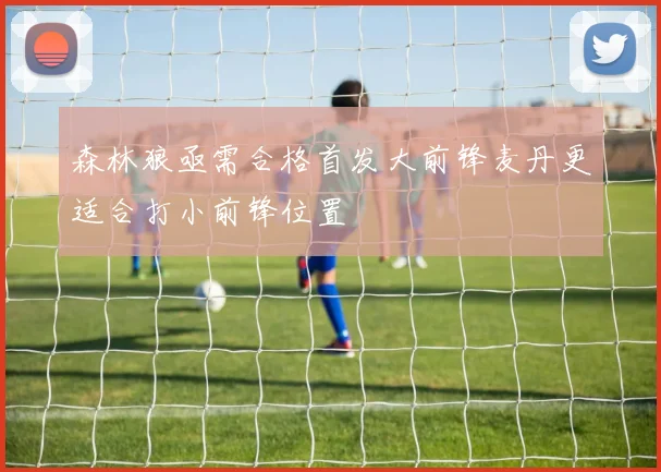 森林狼亟需合格首发大前锋麦丹更适合打小前锋位置